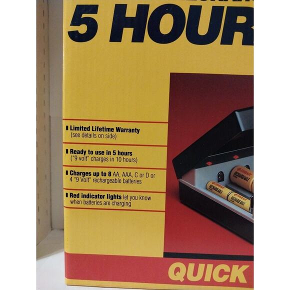 VTG Eveready Rechargeable Battery 5 Hour Charger Quick Charging Model FCC8-PA - Picture 2 of 5